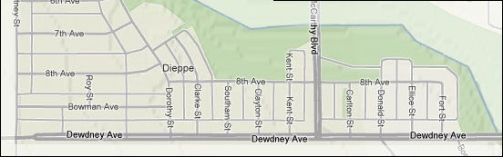 Dieppe map