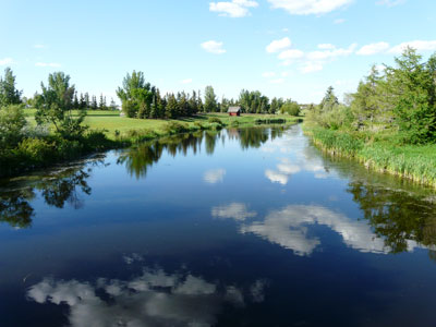 Wascana Creek running through A E Wilson Park